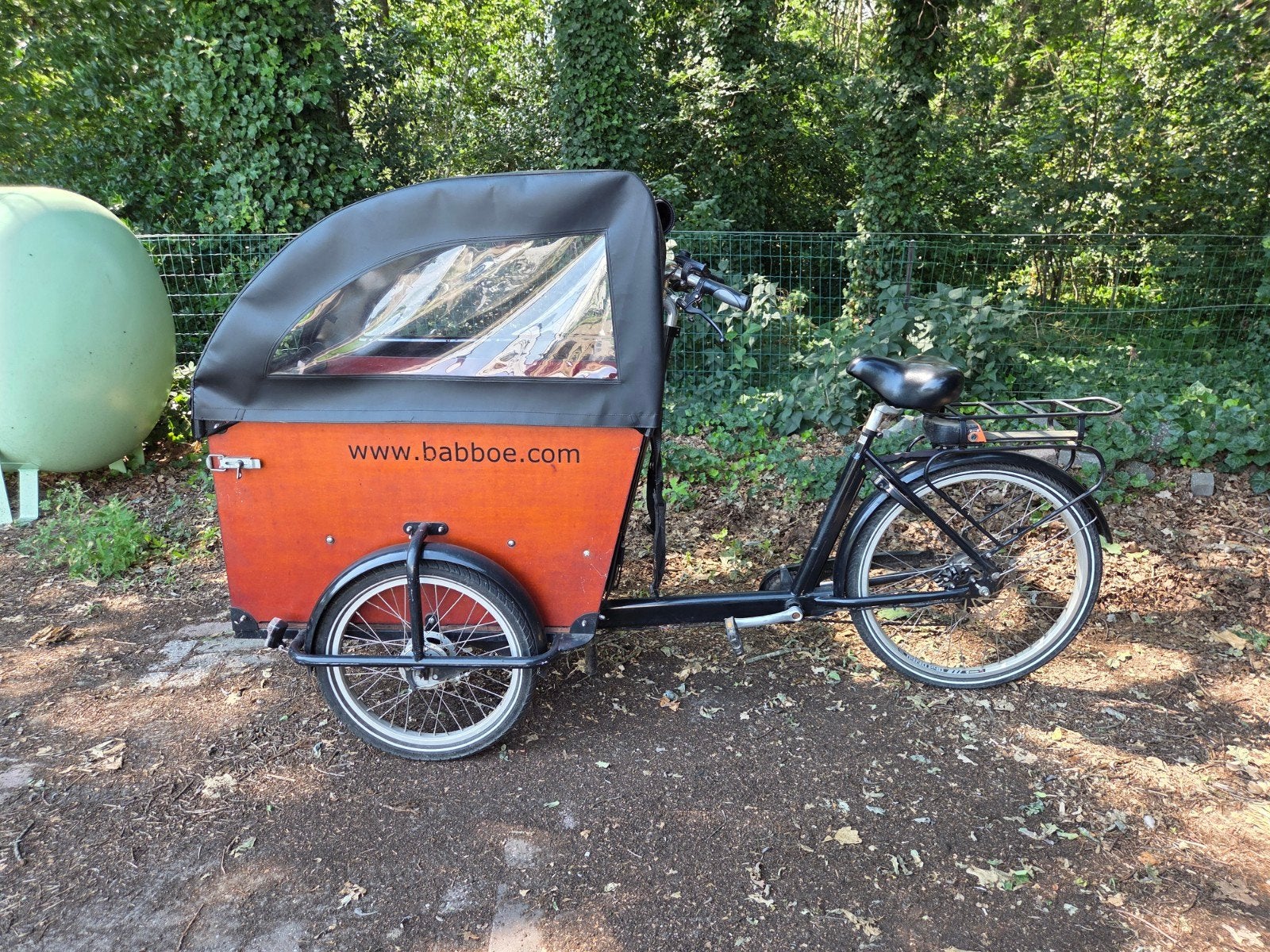 Elektrische Bakfiets Babboe (dog of kind), Fietsen en Brommers, Gebruikt, Huif, 2 kinderen, Schijfrem