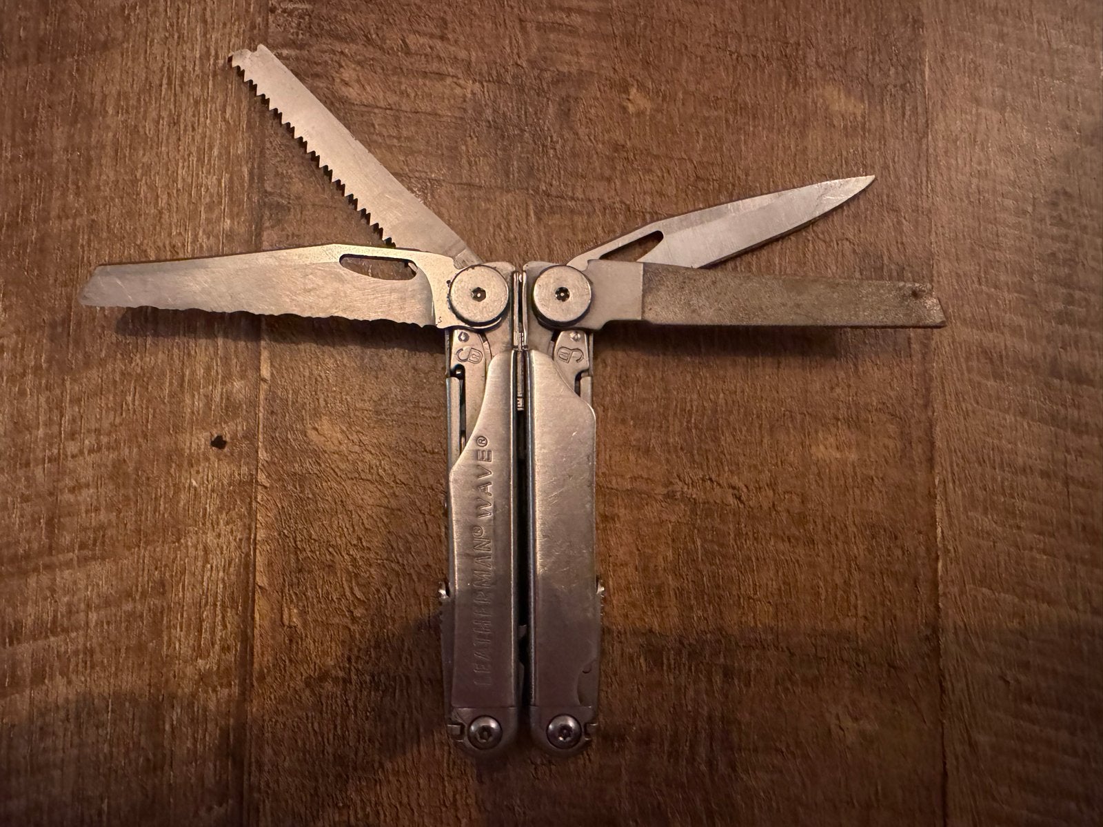 Leatherman Wave multitool met leren holster, Ophalen of Verzenden, Gebruikt