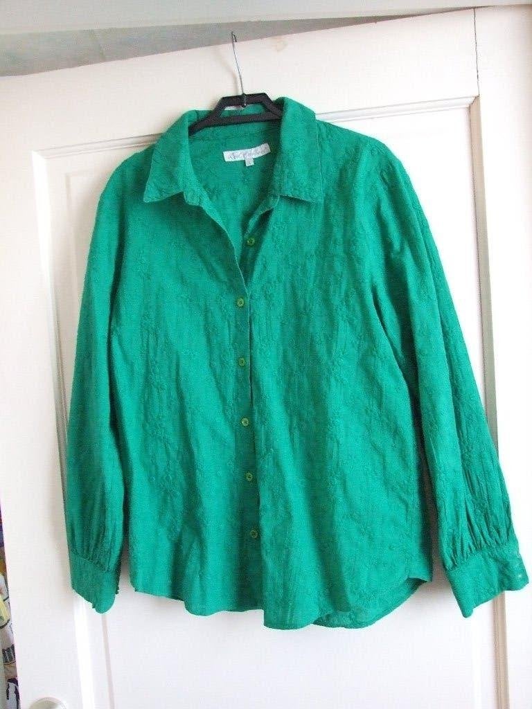 Red Button Gucci groene blouse met lange mouwen L/40, Maat 38/40 (M), Ophalen of Verzenden, Zo goed als nieuw, Groen