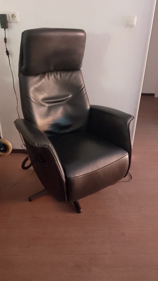 Mooie zwarte sta op stoel, Ophalen, Gebruikt, Zwart, Leer