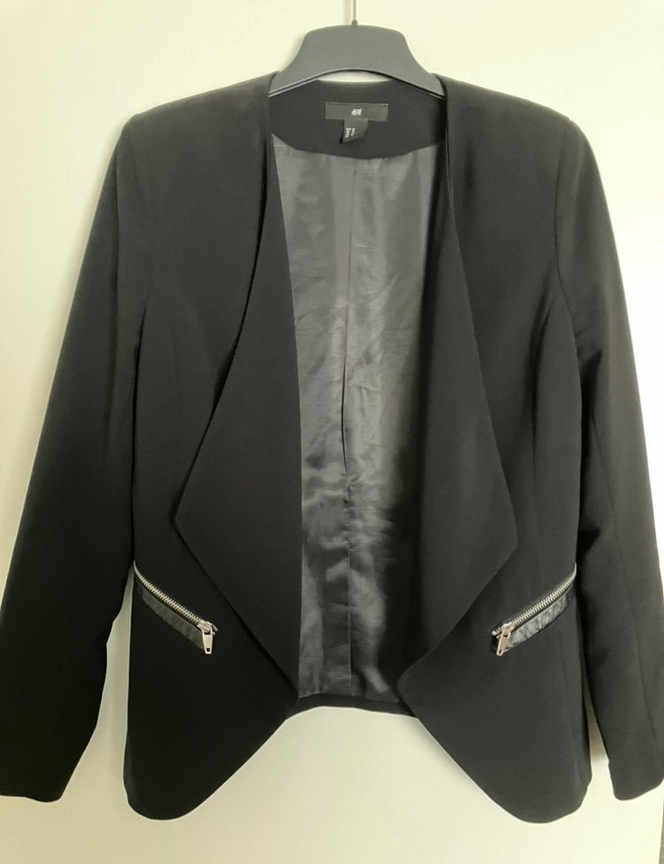 Blazer zwart H&M, Maat 38/40 (M), Zwart, Ophalen of Verzenden, Zo goed als nieuw