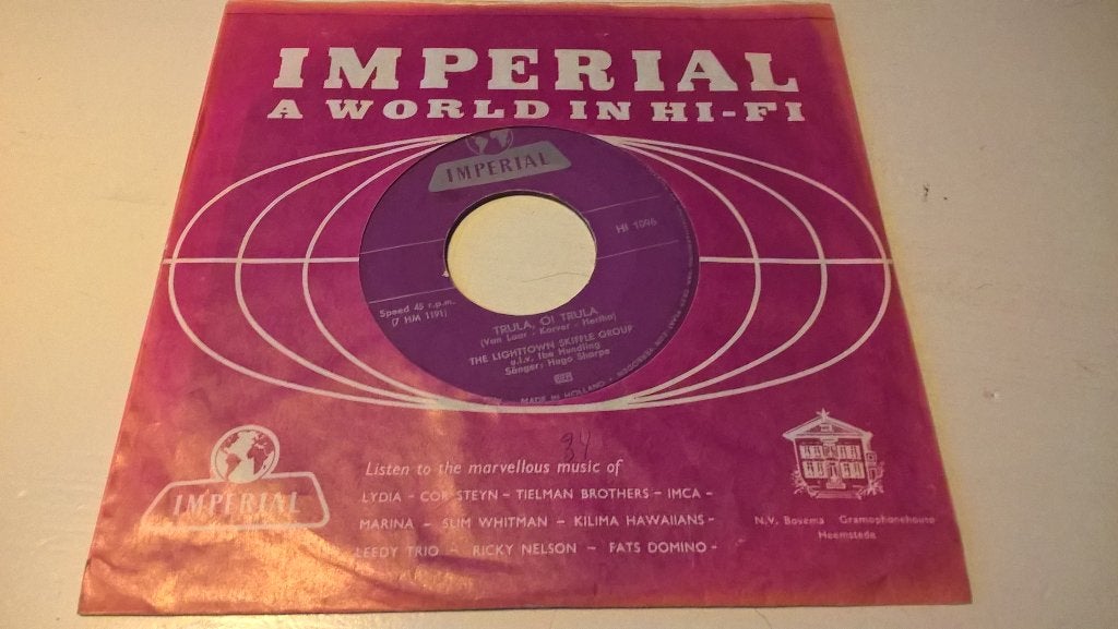 THE LICHTTOWN  SKIFFLE  GROUP, Overige genres, 7 inch, Ophalen of Verzenden, Zo goed als nieuw