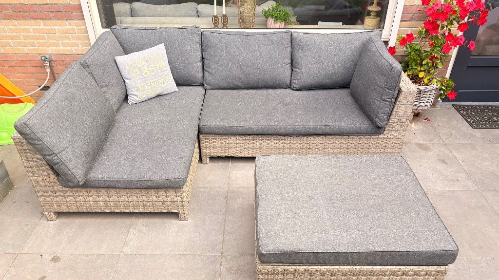 Loungeset tuin, Tuin en Terras, Ophalen, 4 zitplaatsen, Kunststof, Gebruikt