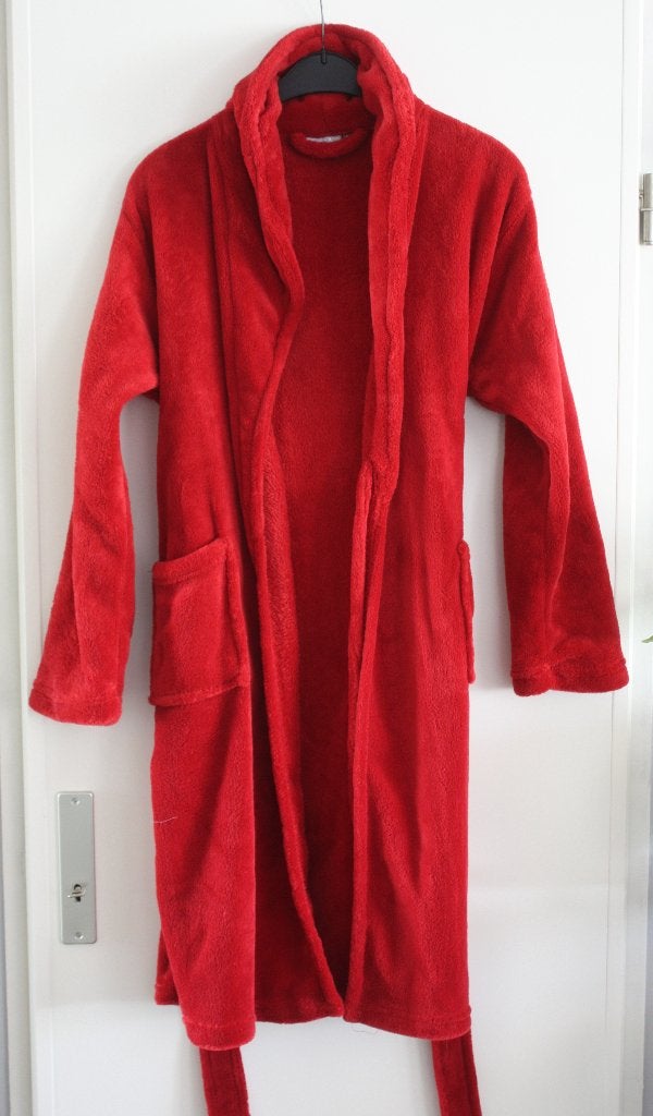 rode badjas  maat l, Kleding | Dames, Ondergoed en Lingerie, Ophalen of Verzenden, Rood, Badjas