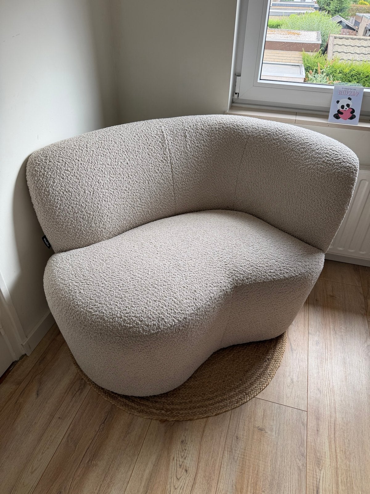 Woood Fauteuil - Crème Wit, Ophalen, Wit, Zo goed als nieuw, Eén