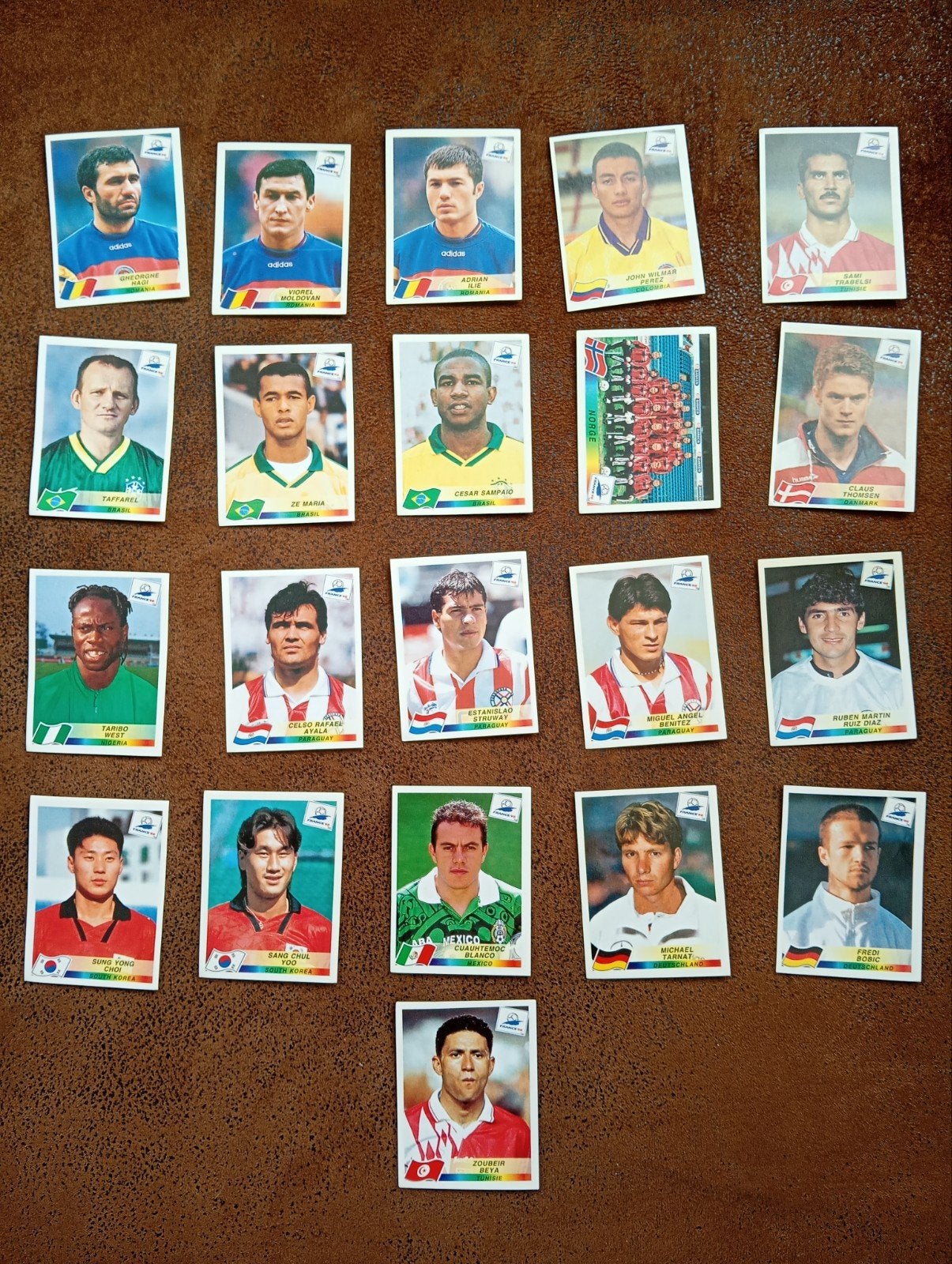 Voetbalplaatjes WK98 FRANCE 21x, Verzamelen, Ophalen of Verzenden, Buitenlandse clubs, Poster, Plaatje of Sticker