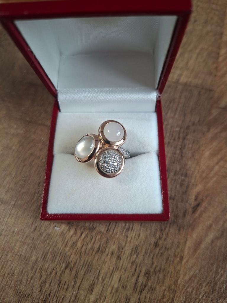 Ti sento ring maat 18, Sieraden, Tassen en Uiterlijk, Ringen, 18 tot 19, Ophalen of Verzenden, Zo goed als nieuw, Dame