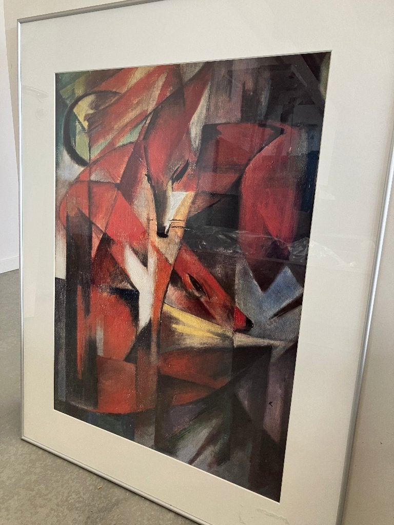 Franz Marc, De Vossen, Antiek en Kunst, Ophalen of Verzenden, 95 cm, Schilderij/print, Meerkleurig