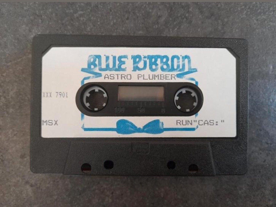 MSX Astro Plumber ~ Blue Ribbon ~ vintage cassette, Ophalen of Verzenden, MSX