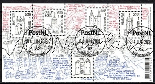 Nederland nr. 3657 Verzamelblok Mooi Nederland gestempeld, Postzegels en Munten, Postzegels | Nederland, Verzenden, Na 1940, Gestempeld