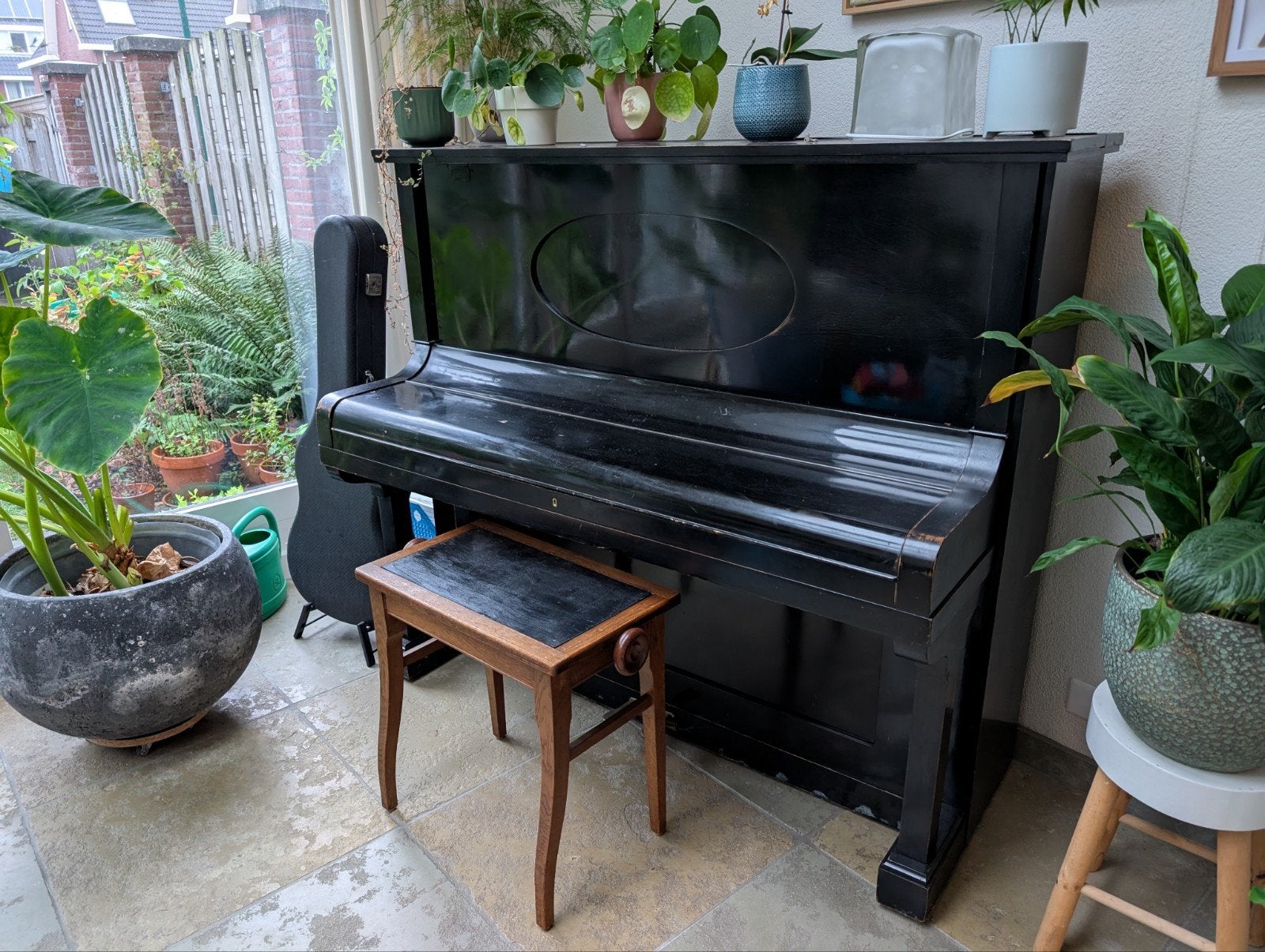 Gratis piano!, Muziek en Instrumenten, Piano's, Ophalen, Gebruikt, Zwart, Piano