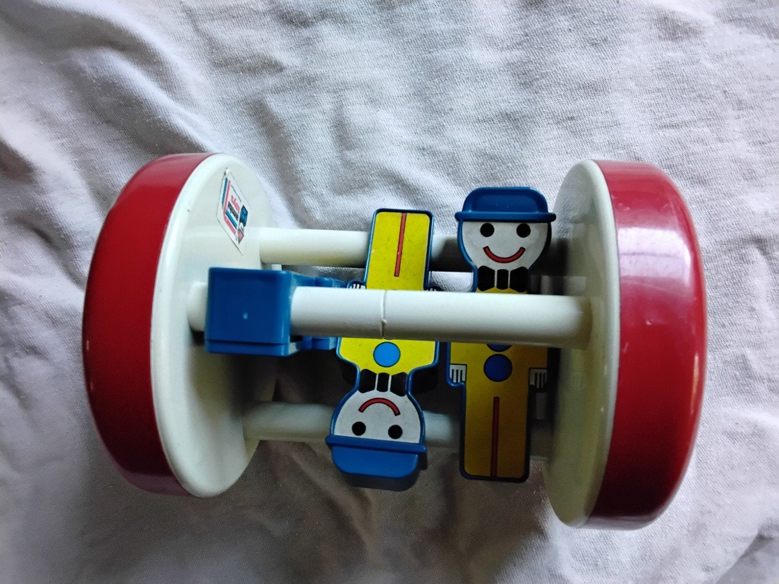 Vintage Ambi Toys Rammelaar met Clowns, Kinderen en Baby's, Speelgoed | Babyspeelgoed, Ophalen of Verzenden, Gebruikt, Rammelaar
