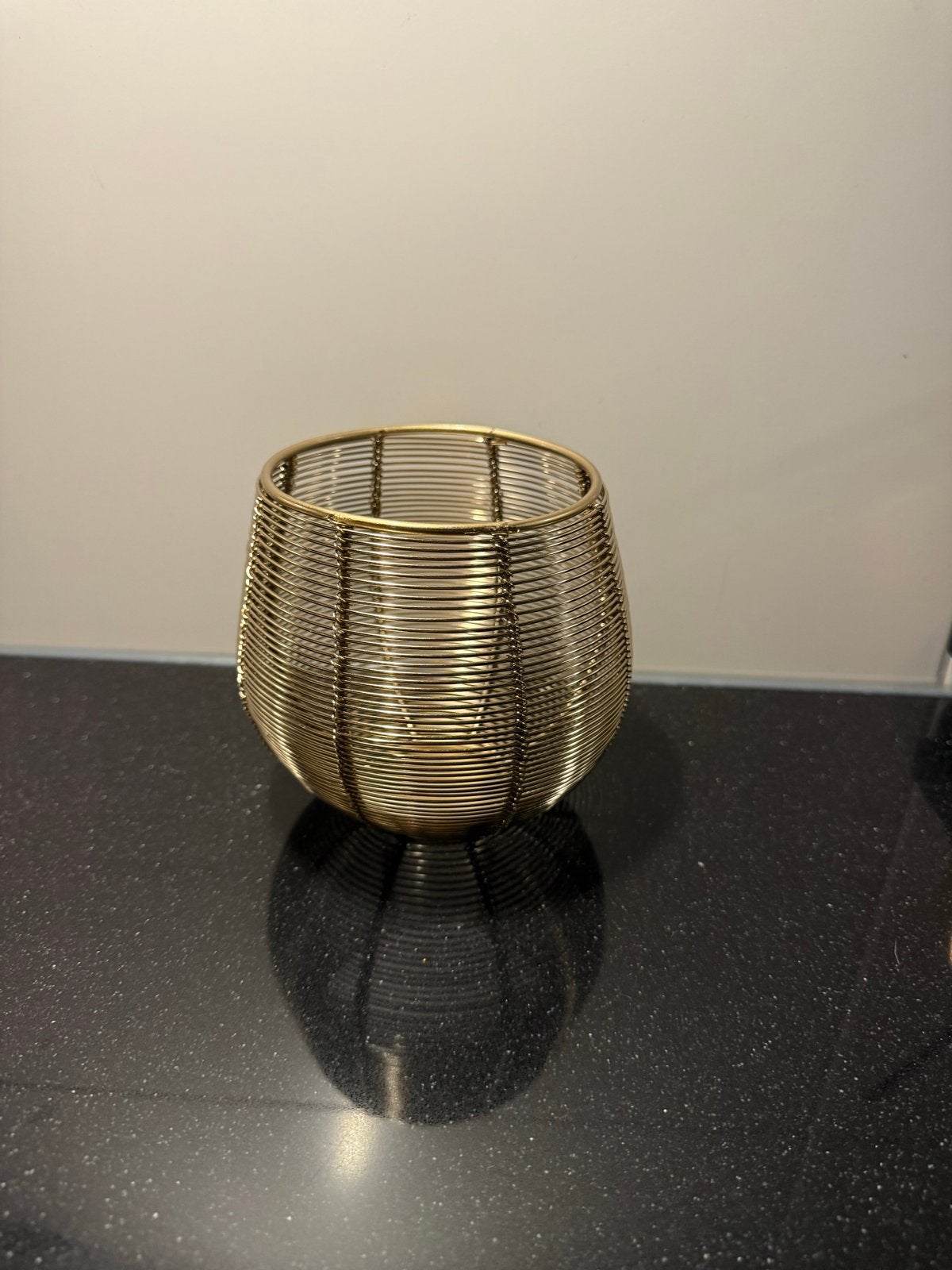 Light & Living gouden waxinelichthouder, Waxinelichthouder, Ophalen of Verzenden, Zo goed als nieuw, Metaal
