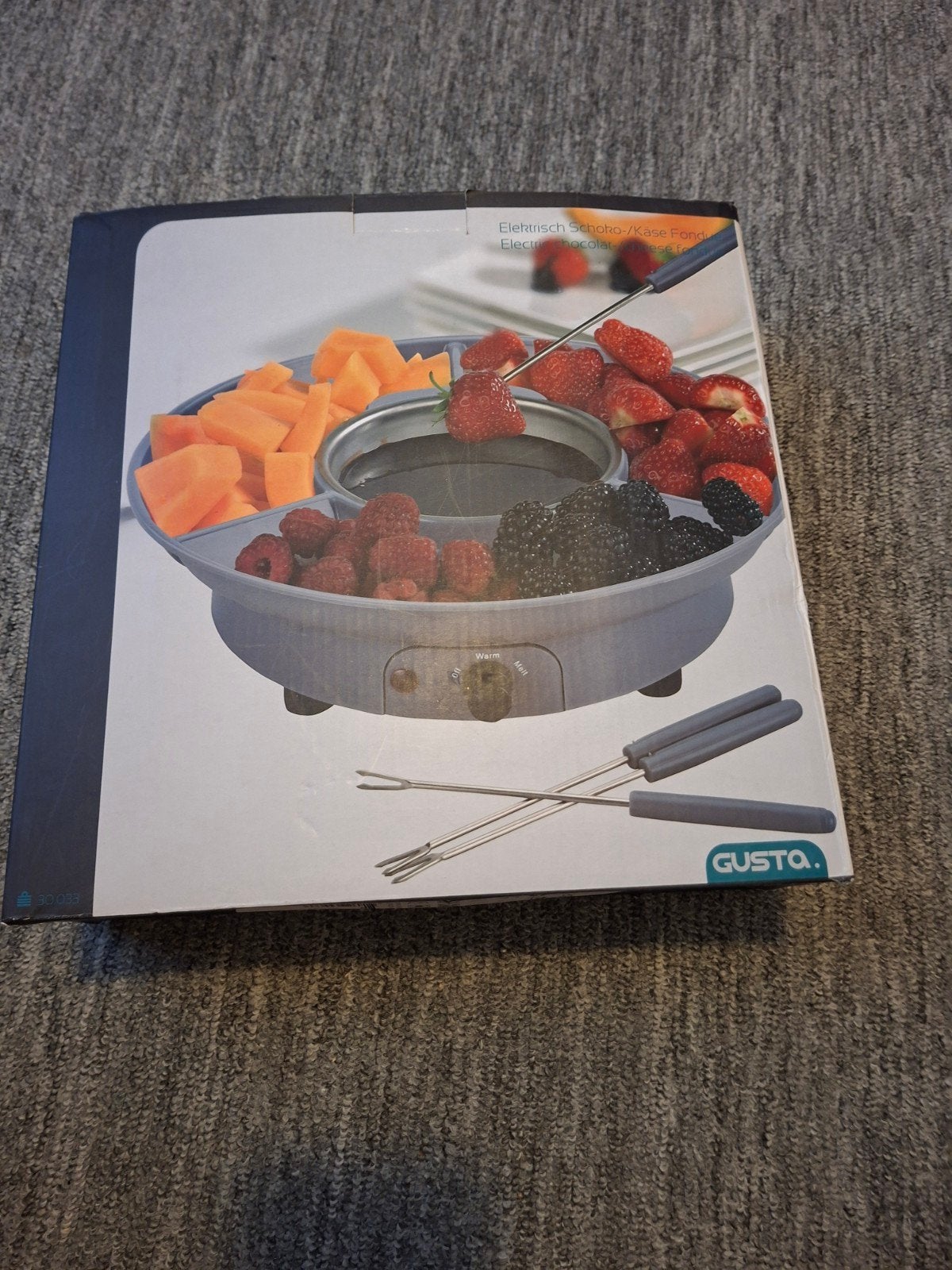GUSTO elektrische chocolade-en  kaasfondue- nieuw!, Ophalen, Nieuw, 4 t/m 7 personen