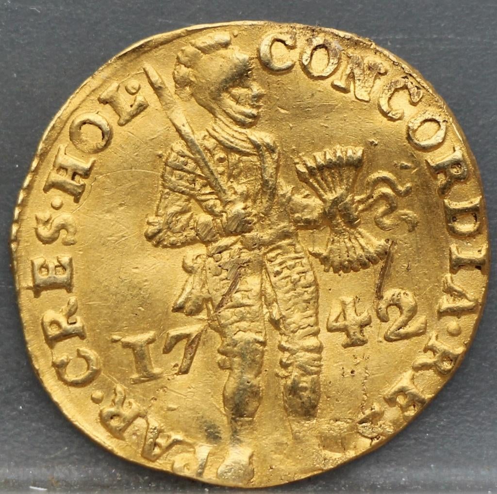 Gouden dukaat 1742 Holland, Postzegels en Munten, Munten | Nederland, Vóór koninkrijk, Verzenden, Losse munt, Goud