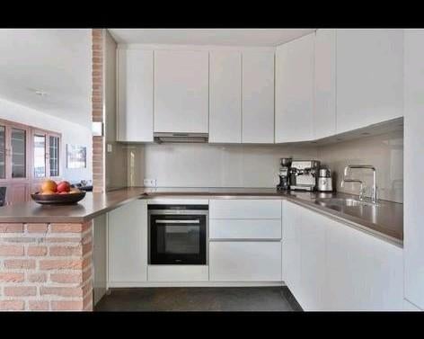 Degelijke keuken met inbouwapparatuur - ideaal voor bijkeuke, Ophalen, Gebruikt, Overige materialen, Wit