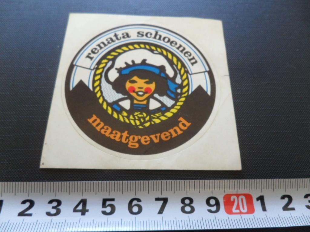 sticker RENATA schoenen maatgevend, Verzamelen, Ophalen, Zo goed als nieuw
