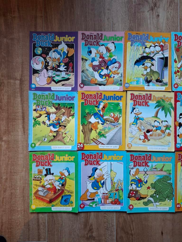 15x Donald duck junior, Meerdere comics, Ophalen of Verzenden, Zo goed als nieuw, Europa