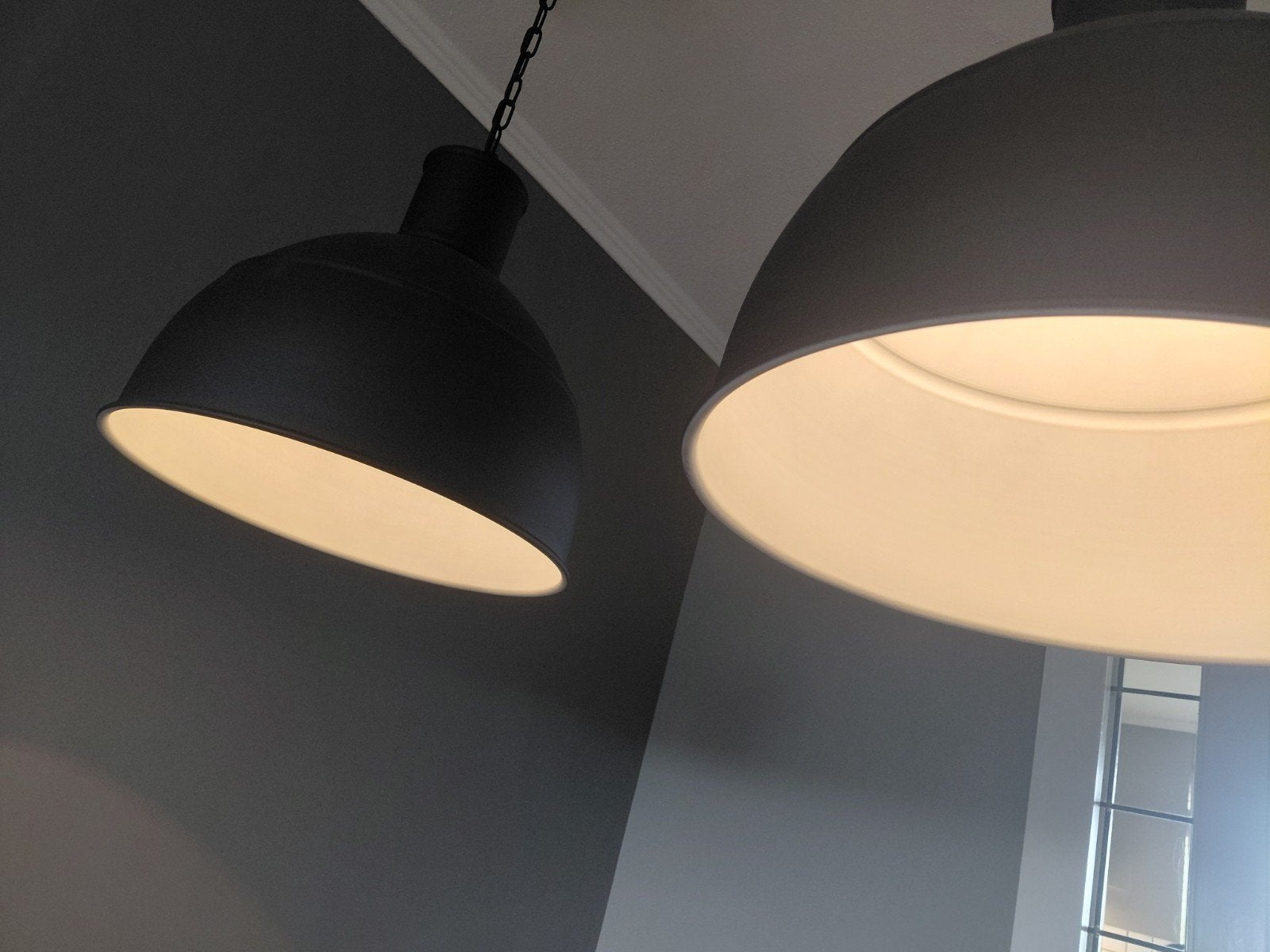 Tygo hanglamp van Karwei, industrieel design, mat zwart, Ophalen, E27 (groot), Zo goed als nieuw, Metaal