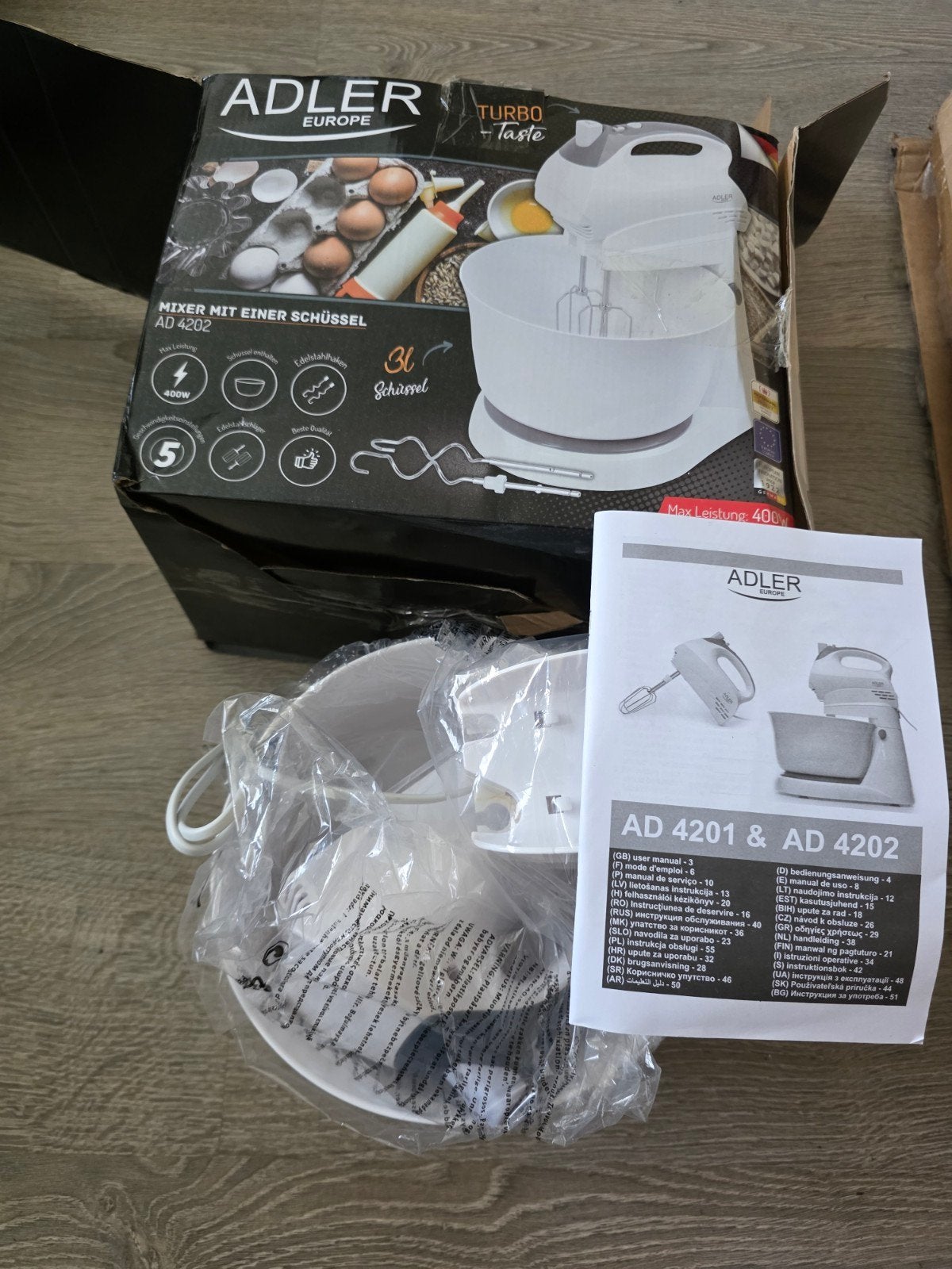 Mixer - Handmixer - Mixer met mengkom - 400W -, Ophalen of Verzenden, Nieuw