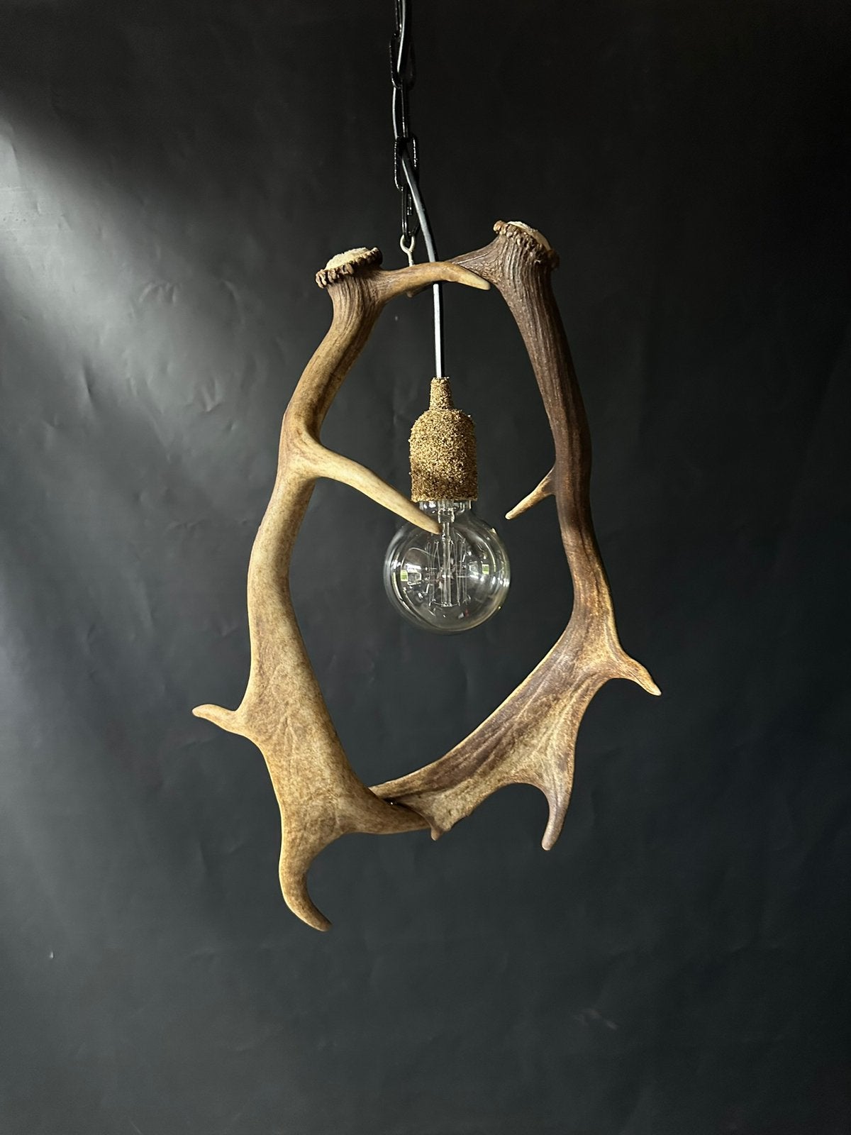 Geweienlamp.lamp.hanglamp.geweien.edelhert.damhert.brocante, Ophalen of Verzenden, Nieuw