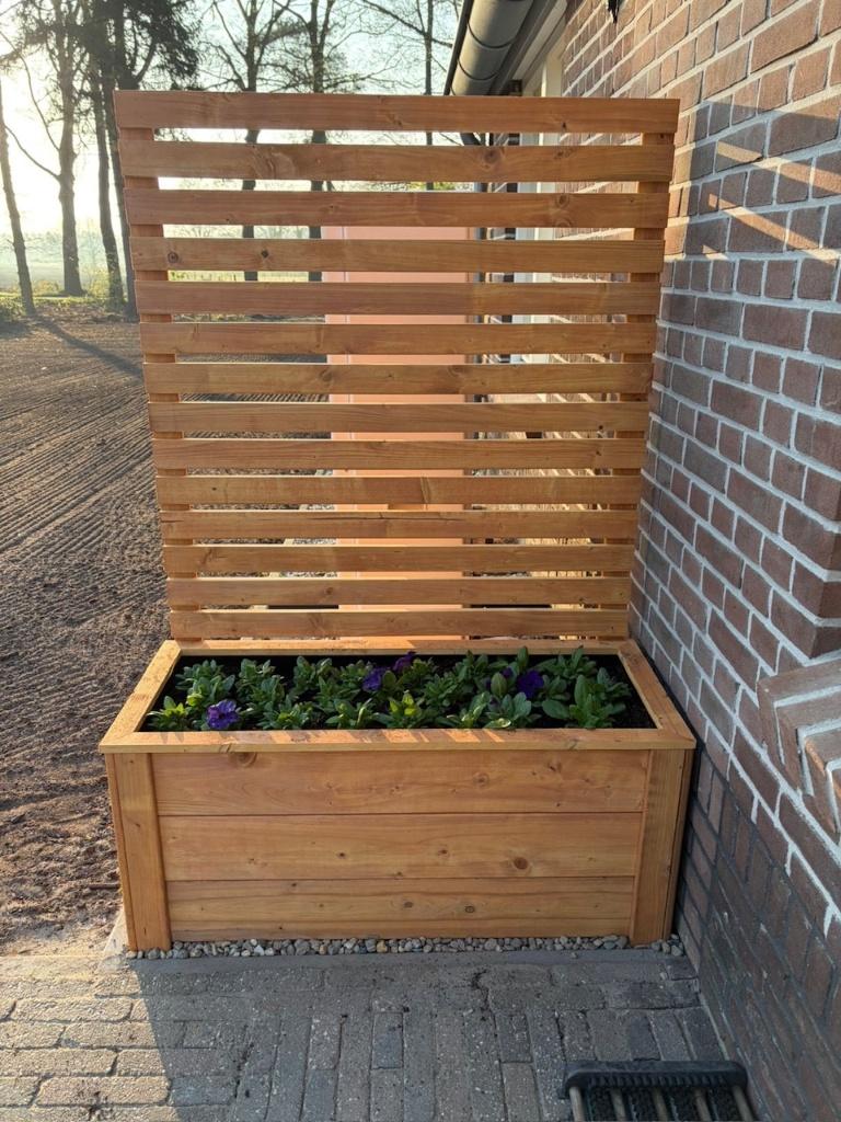 Houten plantenbakken op maat, Tuin en Terras, Bloembakken en Plantenbakken, Nieuw, Hout, Binnen, Balkon, Tuin, 60 cm of meer, 100 cm of meer