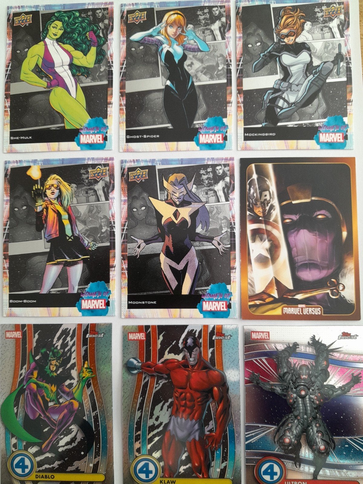 Marvel Trading Cards - Diverse Series (Upper Deck, Finest), Ophalen of Verzenden, Zo goed als nieuw, Meerdere kaarten