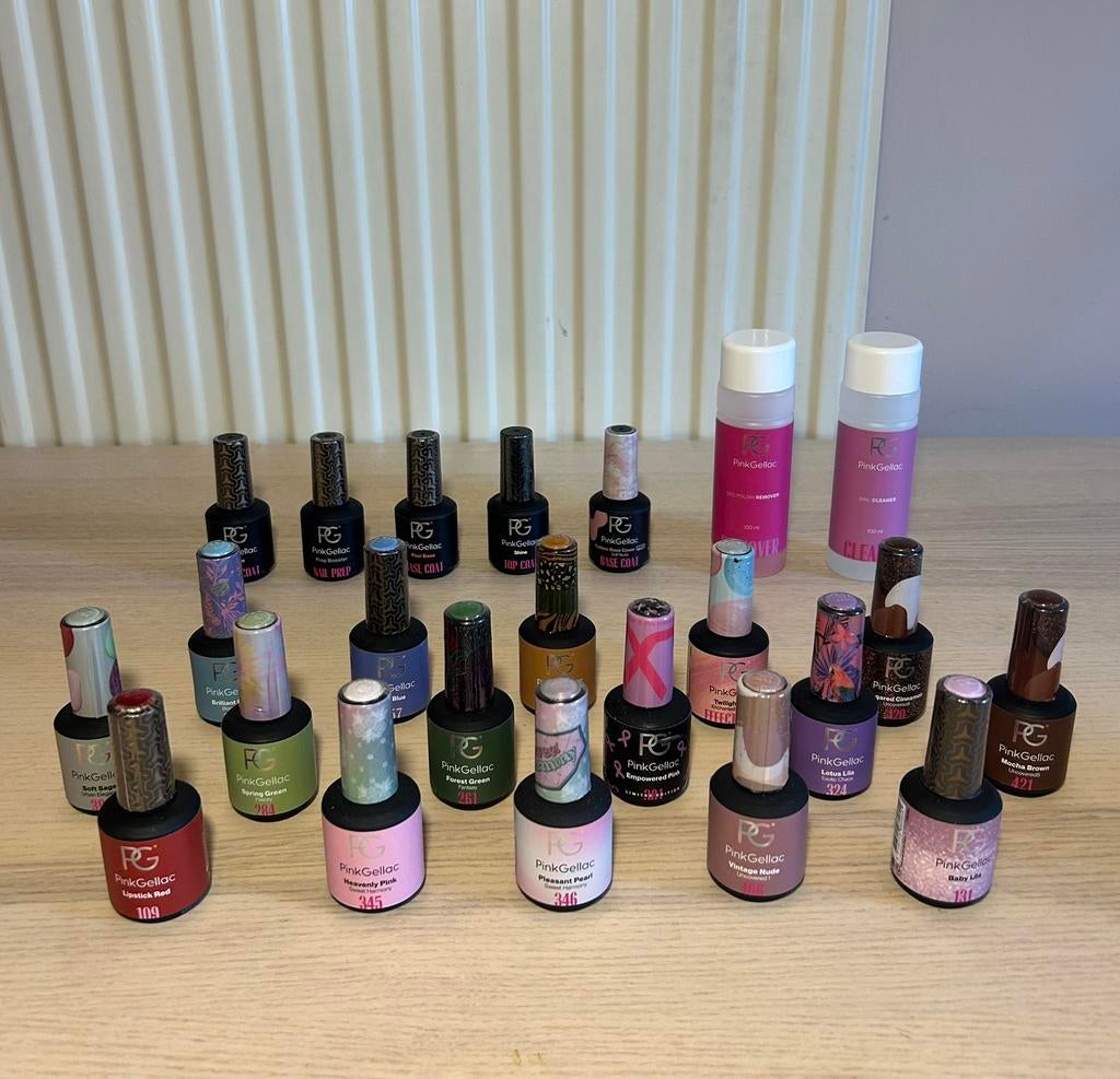 Pink Gellac set - Gelnagellak, Ophalen of Verzenden, Zo goed als nieuw, Handen en Nagels, Make-up