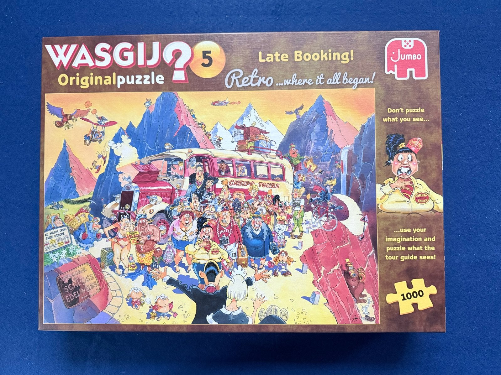 WASGIJ? Puzzelset: Retro 5 & 7 (1000 stukjes), Een of twee spelers, Ophalen, Zo goed als nieuw
