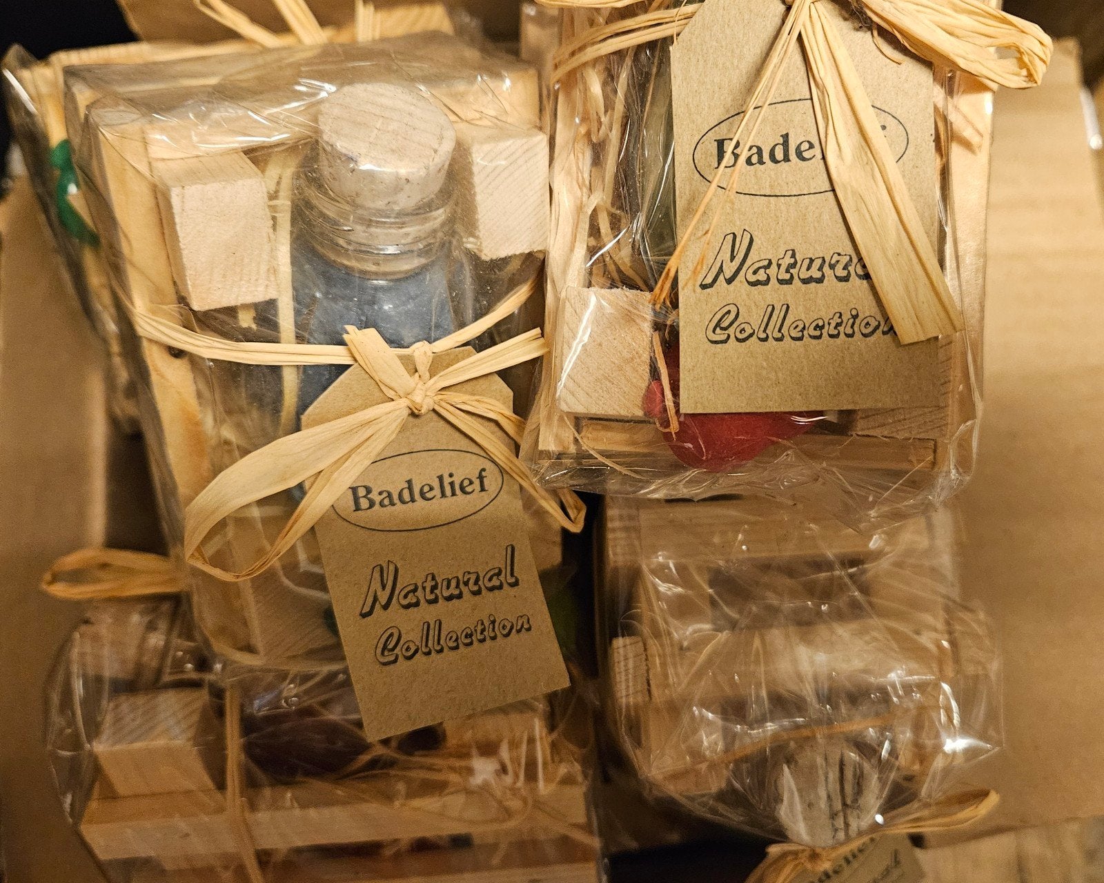 46x Houten kistje met badzout en geurappeltje/peertje, Ophalen of Verzenden, Nieuw