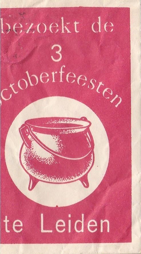 3 octoberfeesten Leiden - Blom snackbar Steenstraat  - ketel, Verzamelen, Ophalen of Verzenden