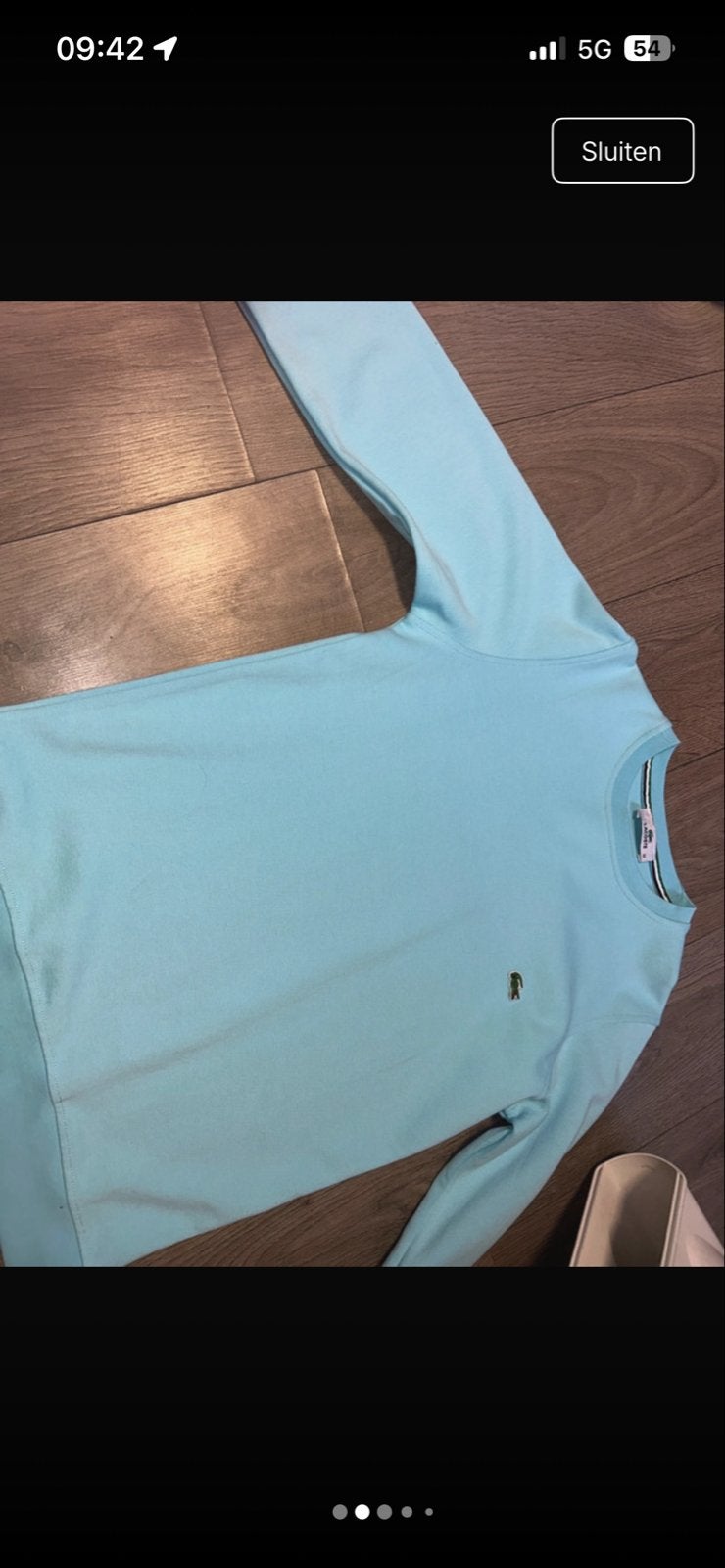 Lacoste swearer, Ophalen of Verzenden, Zo goed als nieuw, Maat 48/50 (M), Blauw