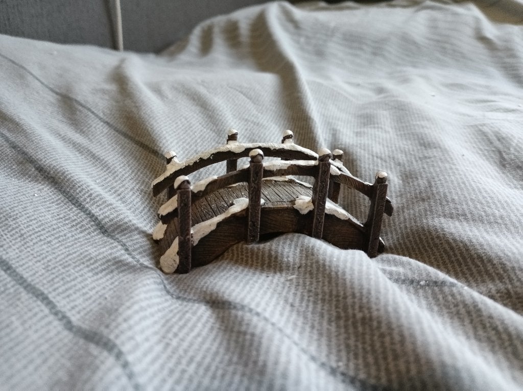 Bruggetje voor kerstdorp, Ophalen, Gebruikt