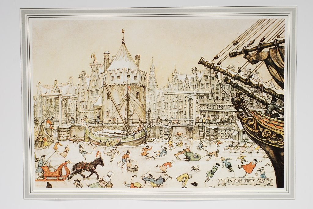 Schreierstoren Amsterdam - Anton Pieck, Verzamelen, Verzenden, 1980 tot heden, Zo goed als nieuw, Prent