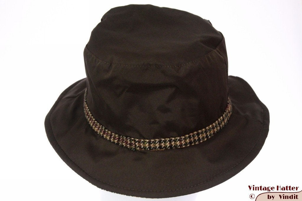 buckethat Vissershoed Hawkins donkerbruin 56, 57 en 58 nieuw, 56 of 57 cm (M, 7 of 7⅛ inch), Hoed, Hawkins, Nieuw
