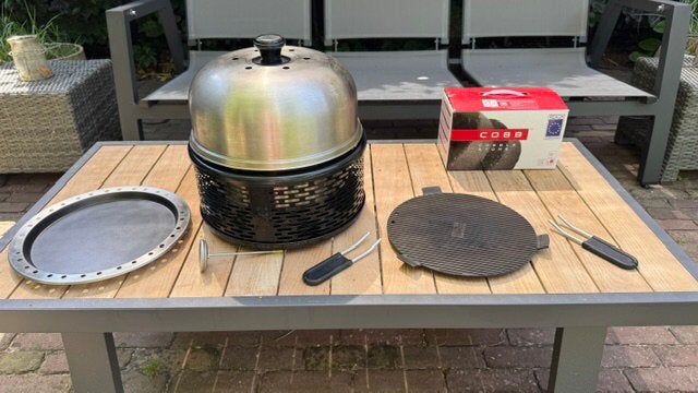Cobb bbq met accessoires, Tuin en Terras, Ophalen, Gebruikt
