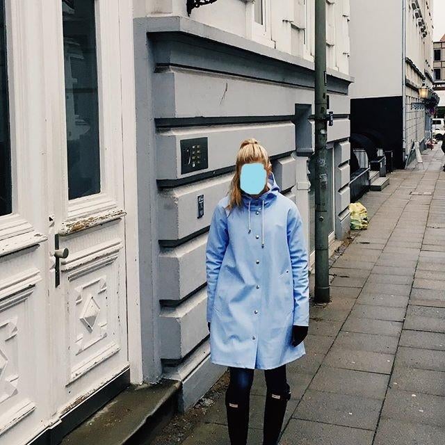 Stijlvolle rubberen A-lijn regenjas van Stutterheim S NIEUW, Blauw, STUTTERHEIM, Nieuw, Ophalen of Verzenden