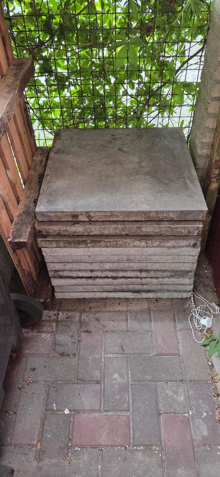 Gebruikte terrastegels, grijs, 60x60 cm, Tuin en Terras, Tegels en Klinkers, Gebruikt, Ophalen of Verzenden, Minder dan 5 m², Beton
