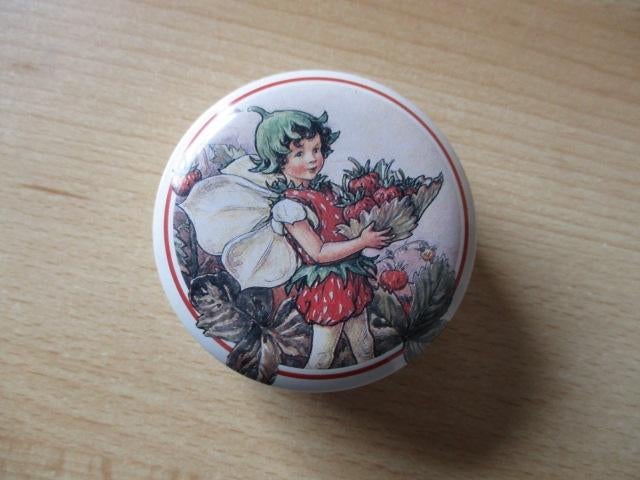 Flower Fairies pillendoosje  Strawberry Fairy  1992, Ophalen of Verzenden, Zo goed als nieuw