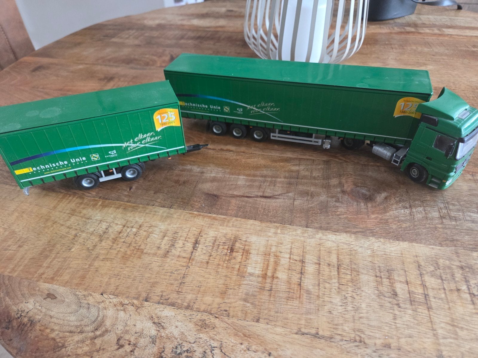 Mercedes 1844 vrachtwagen Technische Unie Lion Toys 1:50, ., Ophalen of Verzenden, Zo goed als nieuw, .