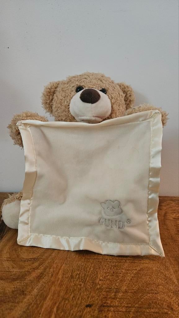 Gund Kiekeboe Beer - Interactief Knuffelbeest Engelstalig, Gebruikt, Overige merken, Beer, Ophalen of Verzenden