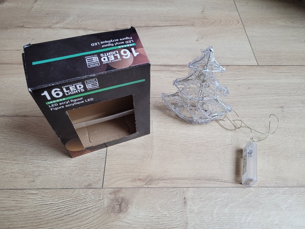 Acryl kerstboompje met led licht ~ NH9901, Diversen, Ophalen of Verzenden, Zo goed als nieuw