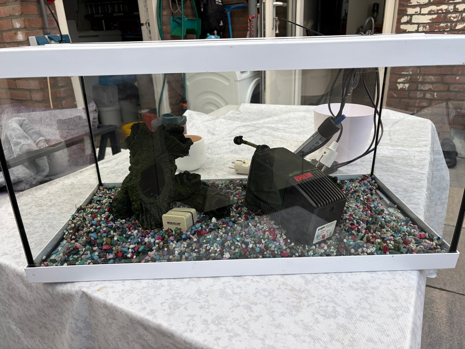 EHEIM Aquarium 54 liter, 60x30x30cm, Ophalen, Gebruikt, Leeg aquarium, Verwarming