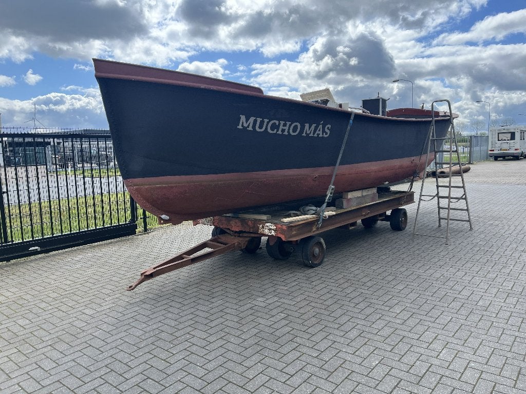 Geklonken stalen sloep - Restauratieproject, Watersport en Boten, 9 m, Staal, Binnenboordmotor, Diesel