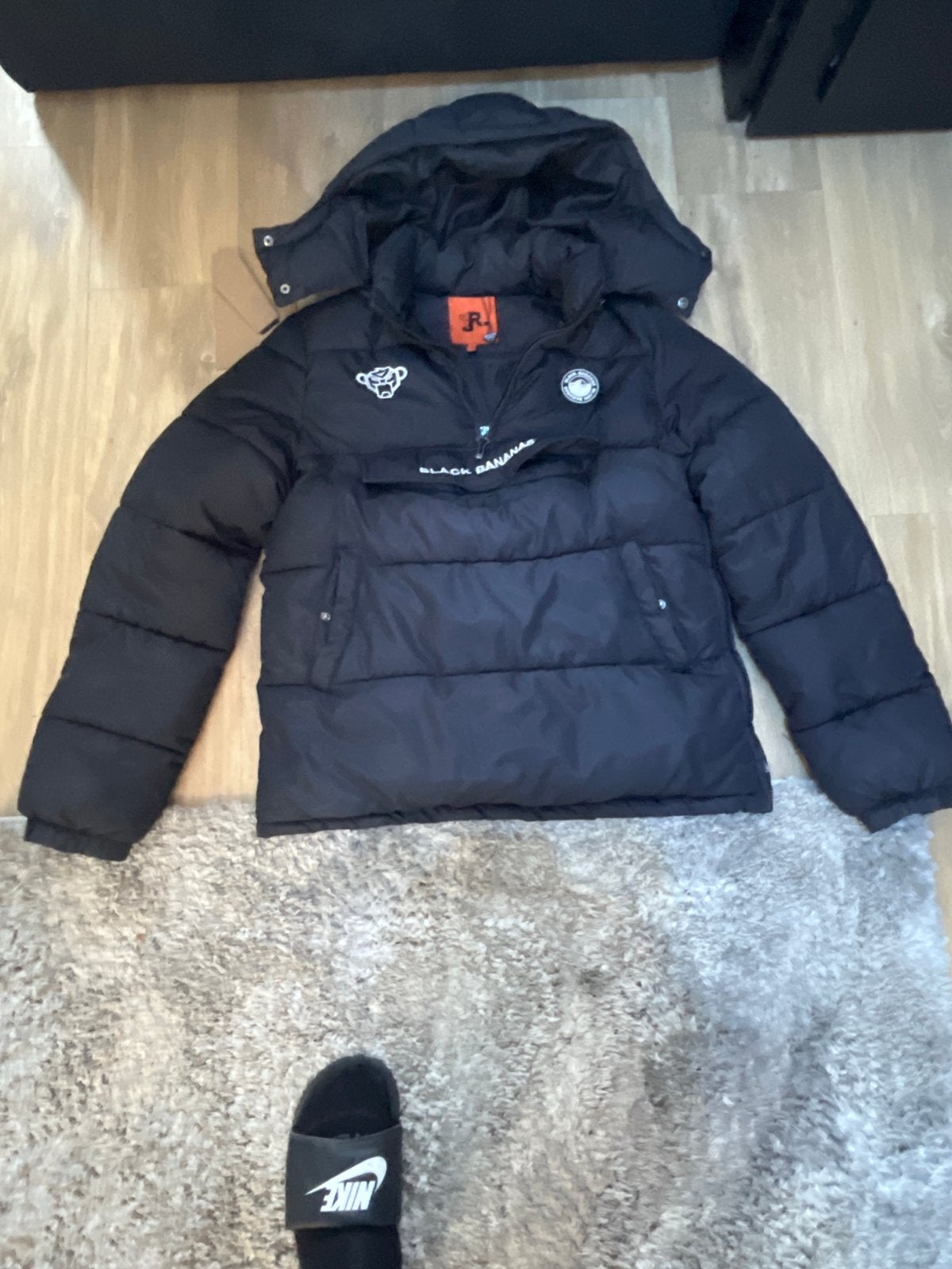 Black Bananas Anorak Puffer Jas Zwart - Maat M, Kleding | Heren, Jassen | Winter, Ophalen of Verzenden, Zo goed als nieuw, Maat 46 (S) of kleiner