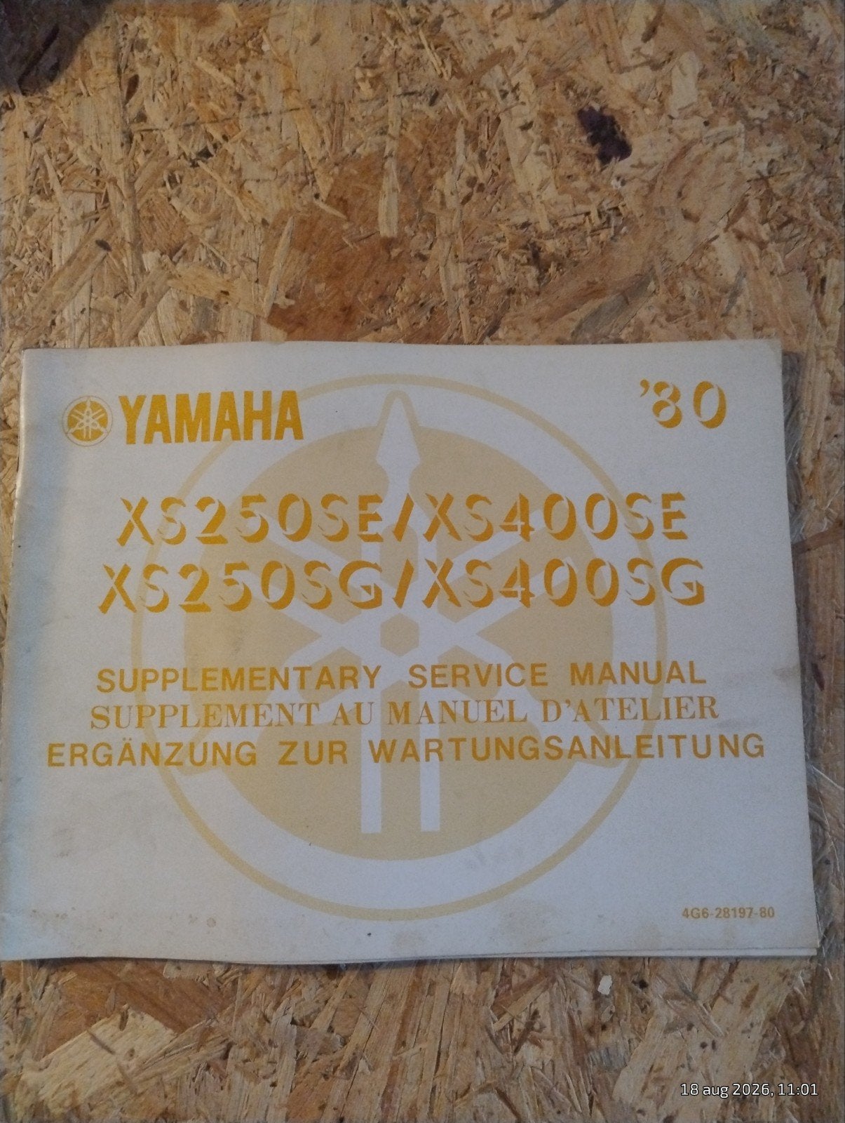 Yamaha XS250SE/XS400SE XS250SG/XS400SG Supplement 1980, Motoren, Verzenden, Yamaha