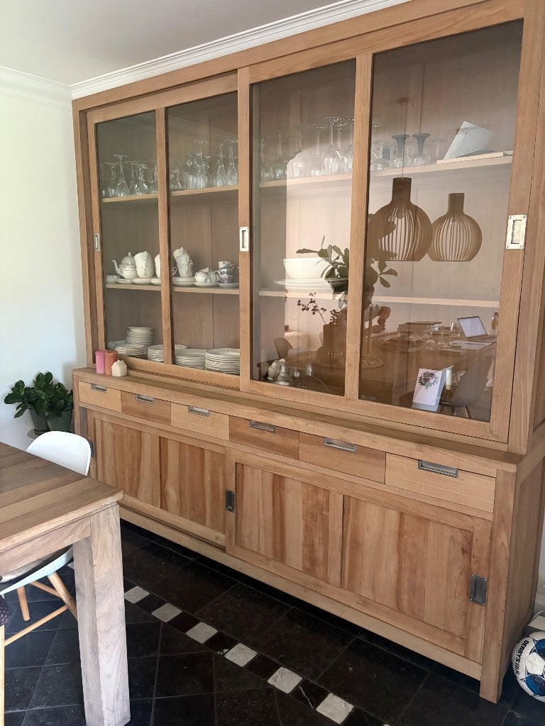 Teak houten Buffetkast, Ophalen, Gebruikt, 200 cm of meer, Teakhout