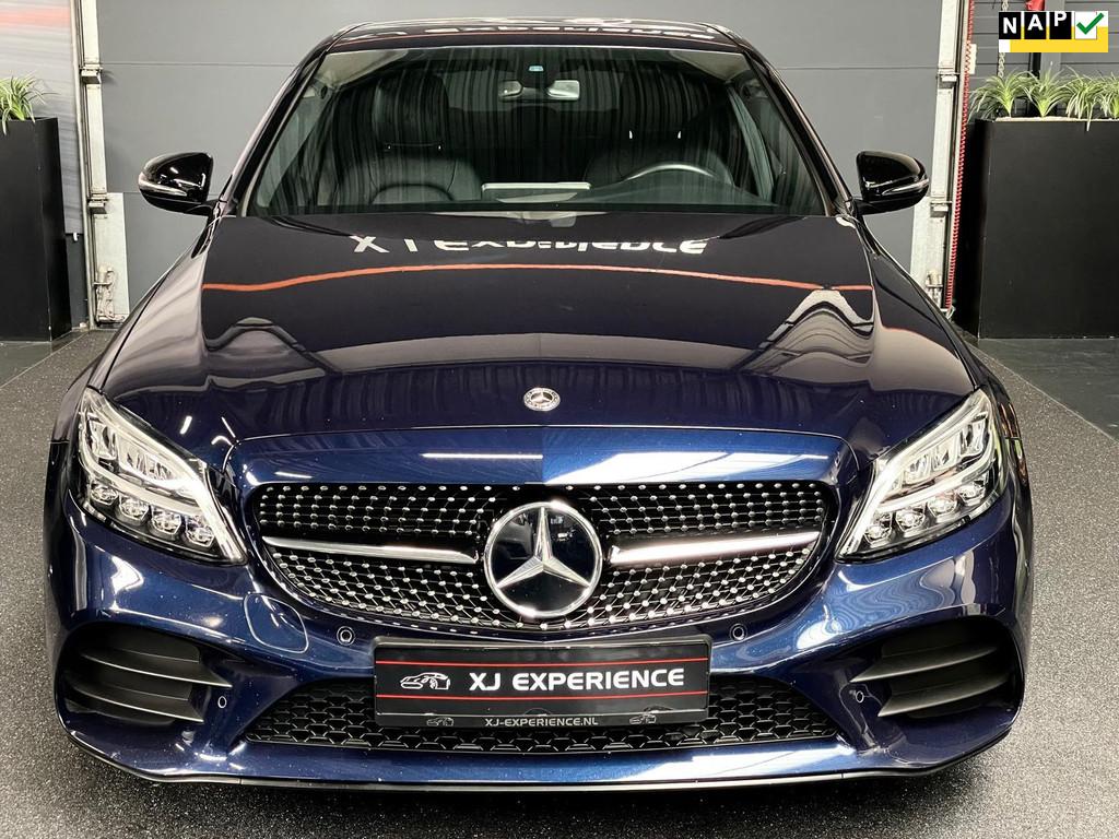 Mercedes-Benz C-klasse 160 AMG NIGHT LEER LED FACELIFT Elekt, Automaat, Blauw, Sedan, C-Klasse