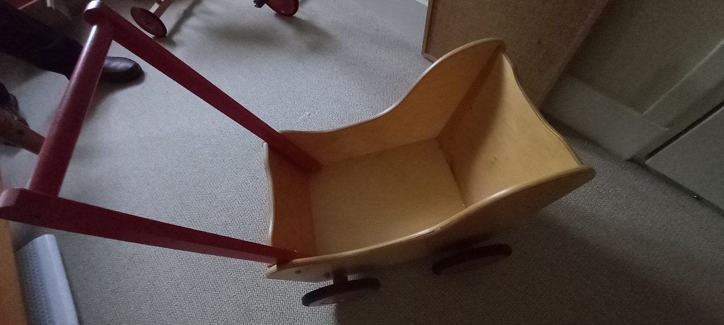 houten loopwagen/ kar, Ophalen, Zo goed als nieuw, Duw- of Trekspeelgoed