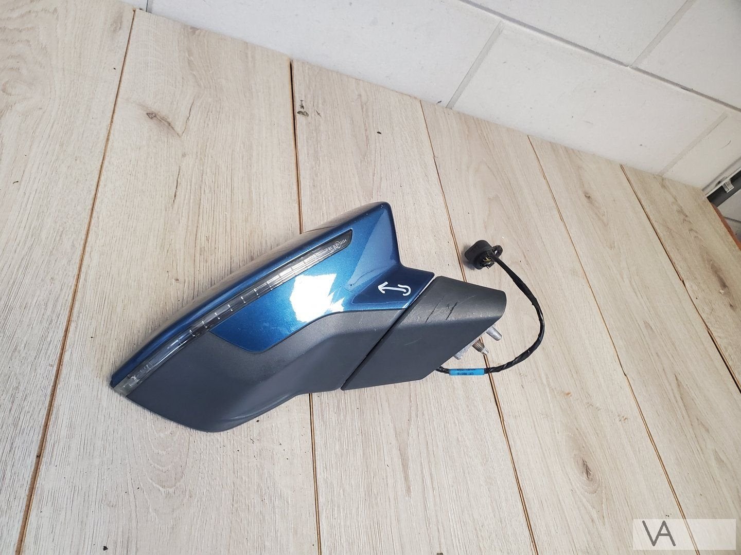 Seat Leon 5f 2012 - 2020 spiegel rechts blauw krasje €50, Auto-onderdelen, Spiegels, Gebruikt, -, -, Ophalen of Verzenden